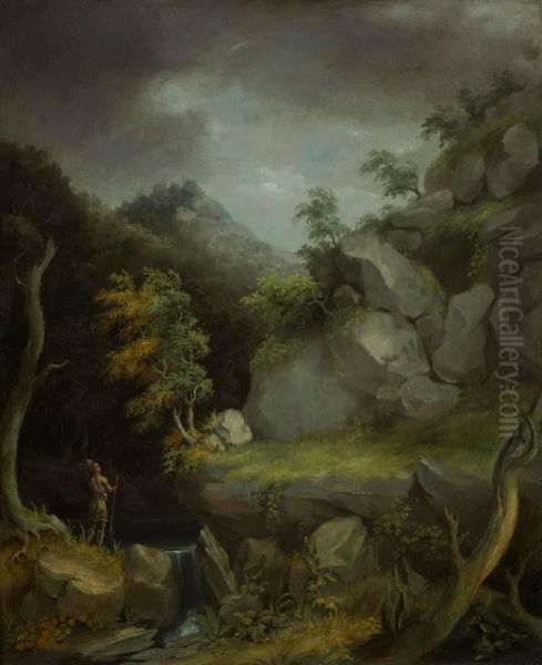 Landscape with Indian - view 1