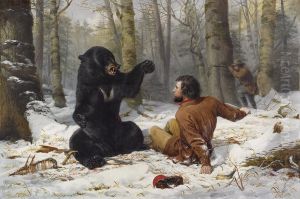 A Tight Fix-Bear Hunting, Early Winter by Arthur Fitzwilliam Tait