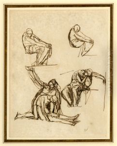 Figure Studies from the Artist's Cornwall Sketchbook.