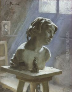 Interior of a Studio in Paris by Eva Bonnier
