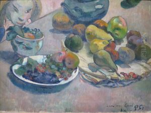 Nature morte aux fruits (dedicacee a Laval) by Paul Gauguin