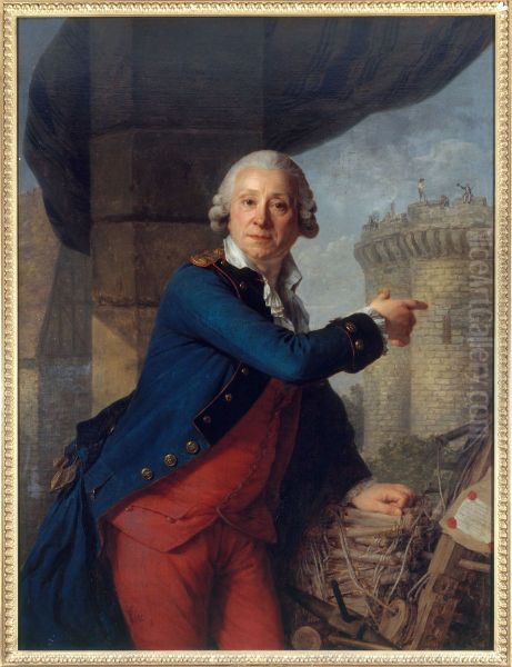 Jean-Henri Masers, chevalier of Latude (1725-1805), points to the Bastille - view 1