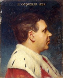 Constant Coquelin (1841-1909), dit Coquelin aine, societaire et membre du comite d'administration de la Comedie-Francaise by Joseph Paul Blanc