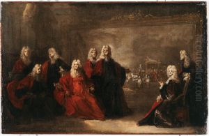Allegorie des fiancailles de Louis XV avec l'infante Marie-Anne-Victoire d'Espagne