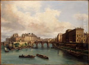 L'Ile de la Cite et le quai Conti, vus de la passerelle des Arts by Giuseppe Canella