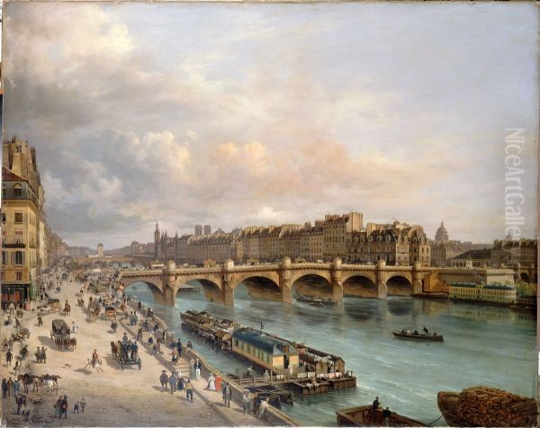 La Cite et le Pont-Neuf, vus du quai du Louvre - view 1