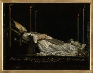 Monseigneur Darboy (1813-1871), archeveque de Paris, expose apres sa mort by Theobald Chartran