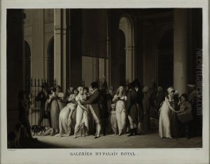 Galeries du Palais-Royal by Louis-Leopold Boilly