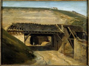 Entree d'une carriere a Montmartre by Etienne Bouhot
