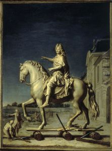 Transport sur la place Louis-le-Grand de la statue de Louis XIV de Girardon, le 16 juillet 1699 by Rene-Antoine Houasse