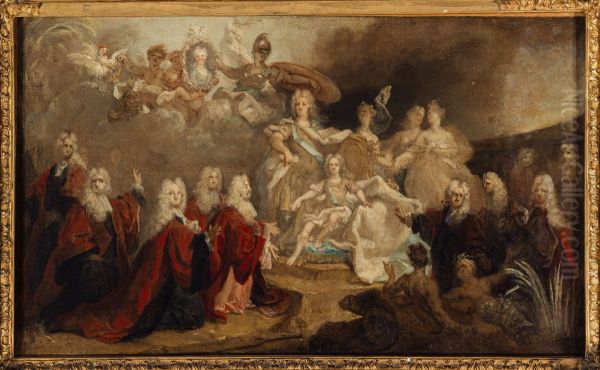Allegorie des fiancailles de Louis XV avec l'infante Marie-Anne-Victoire d'Espagne (1722) - view 1
