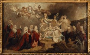 Allegory of the engagement of Louis XV and the Infanta Mariana Victoria of Spain in 1722.