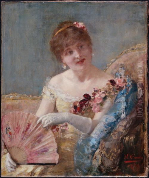 Femme a l'eventail (Portrait de Rejane?) - view 1