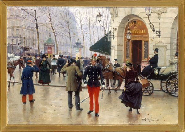 Boulevard des Capucines and theatre du Vaudeville - view 1