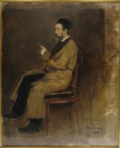 Portrait de Jean-Jacques Weiss (1827-1891), redacteur au "Journal des debats" by Jean Beraud