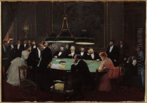 La salle de jeu by Jean Beraud
