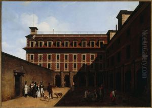 La prison des Madelonnettes, rue des Fontaines by Louis-Leopold Boilly