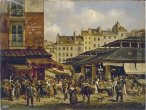 Les Halles et la rue de la Tonnellerie by Giuseppe Canella