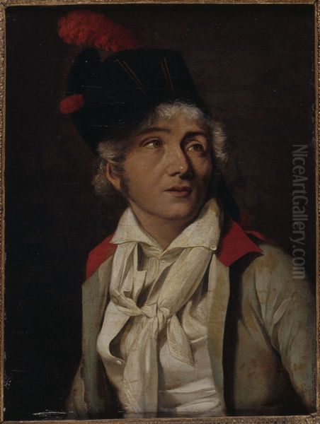 Portrait d'un acteur, en veste blanche a collet rouge - view 1