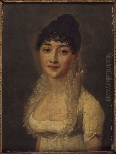 Portrait de femme en robe blanche - view 1