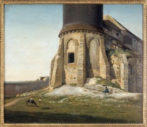 L'eglise de Montmartre, avec la tour du telegraphe Chappe
