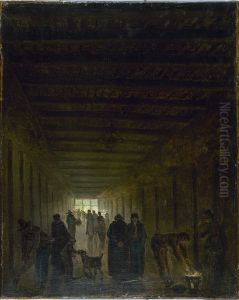 Corridor de la prison Saint-Lazare vers 1794