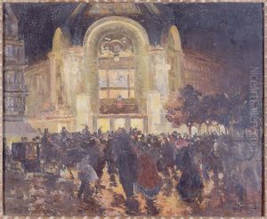 Le cinema Gaumont-Palace, place de Clichy, vers 1913 by Louis Abel-Truchet