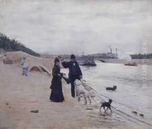 Les berges de la Seine by Jean Beraud