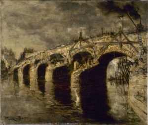 La demolition de l'ancien pont de la Tournelle
