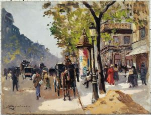 Le Boulevard des Italiens by Emile Cagniart