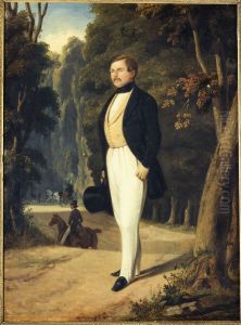 Portrait d'Augustin Grisier (1791-1865), maitre d'armes by Alfred De Dreux