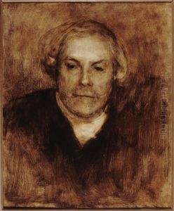 Portrait d'Edmond de Goncourt (1822-1896), ecrivain by Eugene Carriere