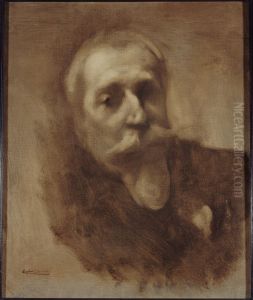 Portrait d'Anatole France (1844-1924), ecrivain by Eugene Carriere