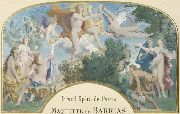Apollon recevant la lyre des mains de la Musique, - view 1