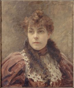 Portrait de Daniel Lesueur (Jeanne Loiseau,1860-1921, dite), femme de lettres by Paul Emile Chabas