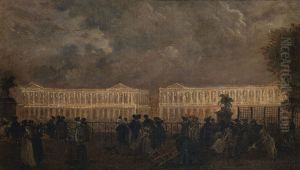Illumination de la place Louis-XV a l'occasion de la naissance du dauphin, en octobre 1781