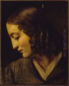 Madame Colin de profil by Alexandre-Marie Colin