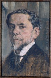 Autoportrait de Charles Courtry (1846-1897), graveur Autoportrait de Charles Courtry (1846-1897), graveur