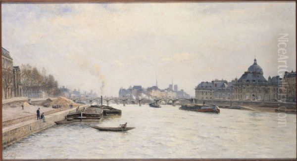 Le pont des Arts, vue du pont Royal - view 1