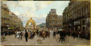 Mi-careme a Paris by Francois-Joseph Luigi Loir