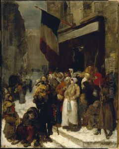 Cantine municipale au faubourg Saint-Martin, pendant le siege de Paris (1871)