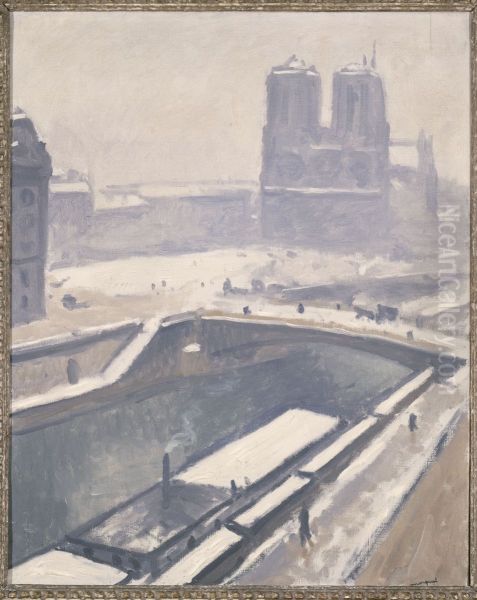 Vue de Notre-Dame sous la neige - view 1