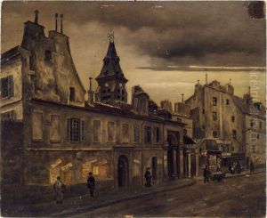 La rue Daubenton vers 1902 by Eugene de Menorval
