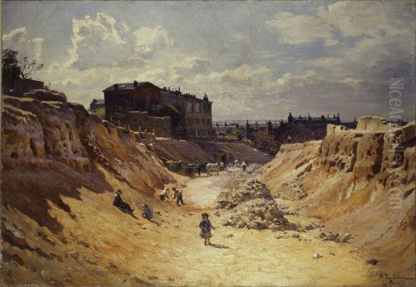 Le percement de l'avenue Junot, a Montmartre - view 1