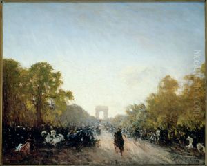 L'Avenue des Champs-Elysees by Felix Ziem