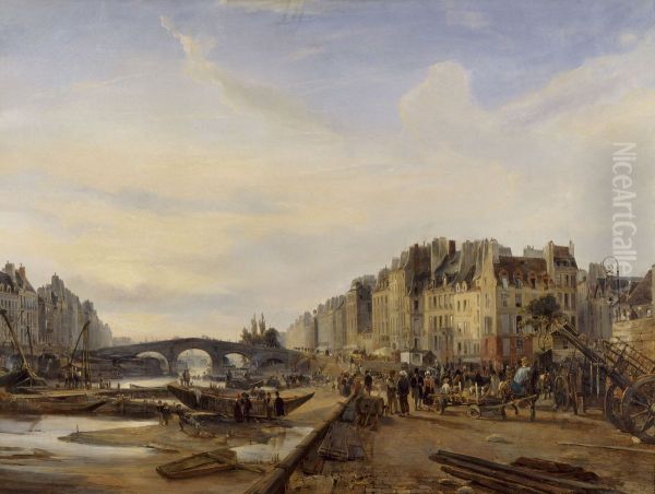 Le Pont-Marie et le port Saint-Paul - view 1