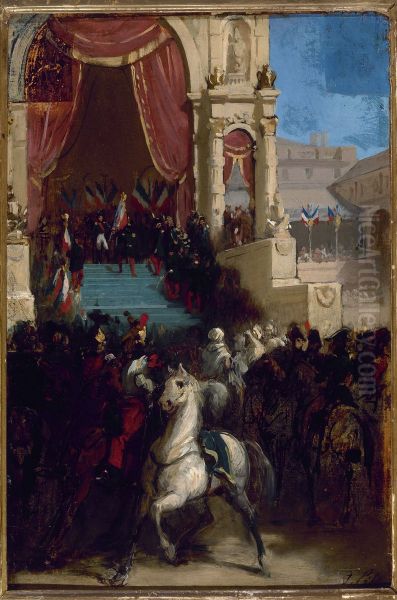 Distribution des aigles et la benediction des drapeaux, le 10 mai 1852, au Champ-de-Mars - view 1