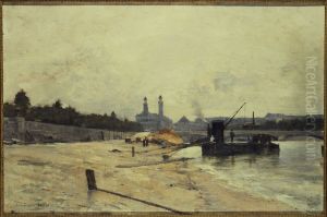 Le pont de l'Alma et l'ancien Trocadero vus du quai d'Orsay by Rene Billotte
