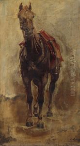 Etude de cheval pour le portrait equestre du comte de Palikao by Paul-Jacques-Aime Baudry