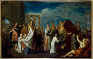 La translation des reliques de Saint Augustin, esquisse pour le tableau du refectoire du couvent des Petits-Peres La translation des reliques de Saint Augustin, esquisse pour le tableau du refectoire du couvent des Petits-Peres